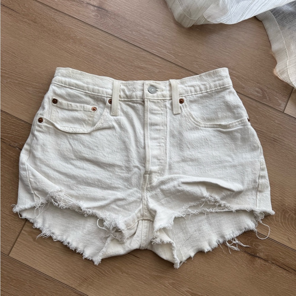 Levi’s Women’s White Denim Shorts